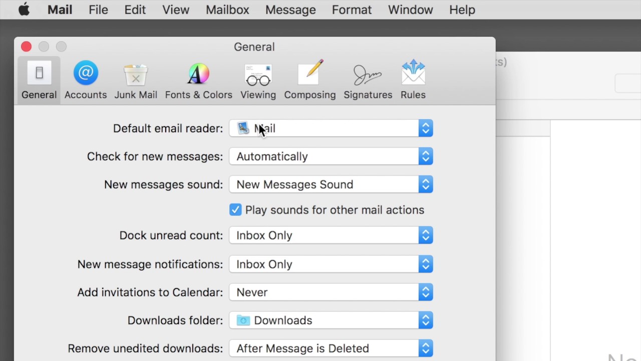 why does outlook for mac not recognize unread messages